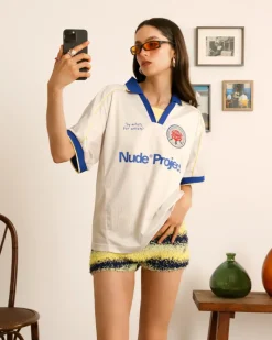 Nude Project Basic Football Tee White