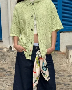 Nude Project Camisa Romantica Verde Hot