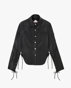 Nude Project Camisa Sophisticated Cowgirl Leather Hot