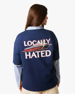 Nude Project Camiseta Azul Marino Locally Hated Best