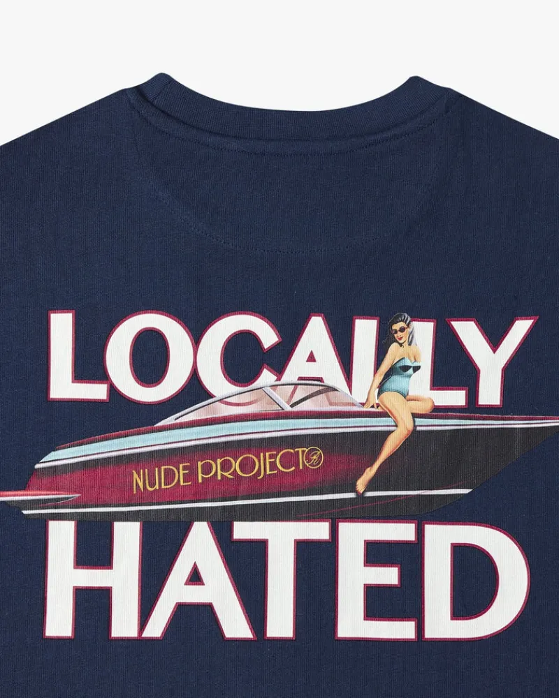 Nude Project Camiseta Azul Marino Locally Hated Best