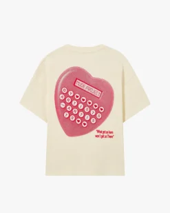 Nude Project Camiseta Calculator Blanco Crema New