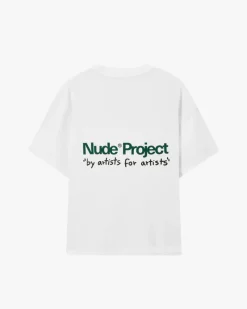 Nude Project Camiseta Cult Kid Blanco Crema Discount