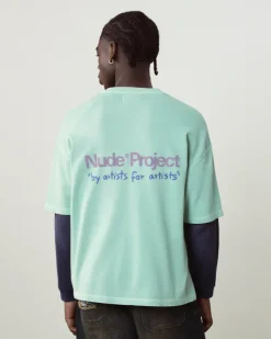 Nude Project Camiseta Cult Kid Verde Hot