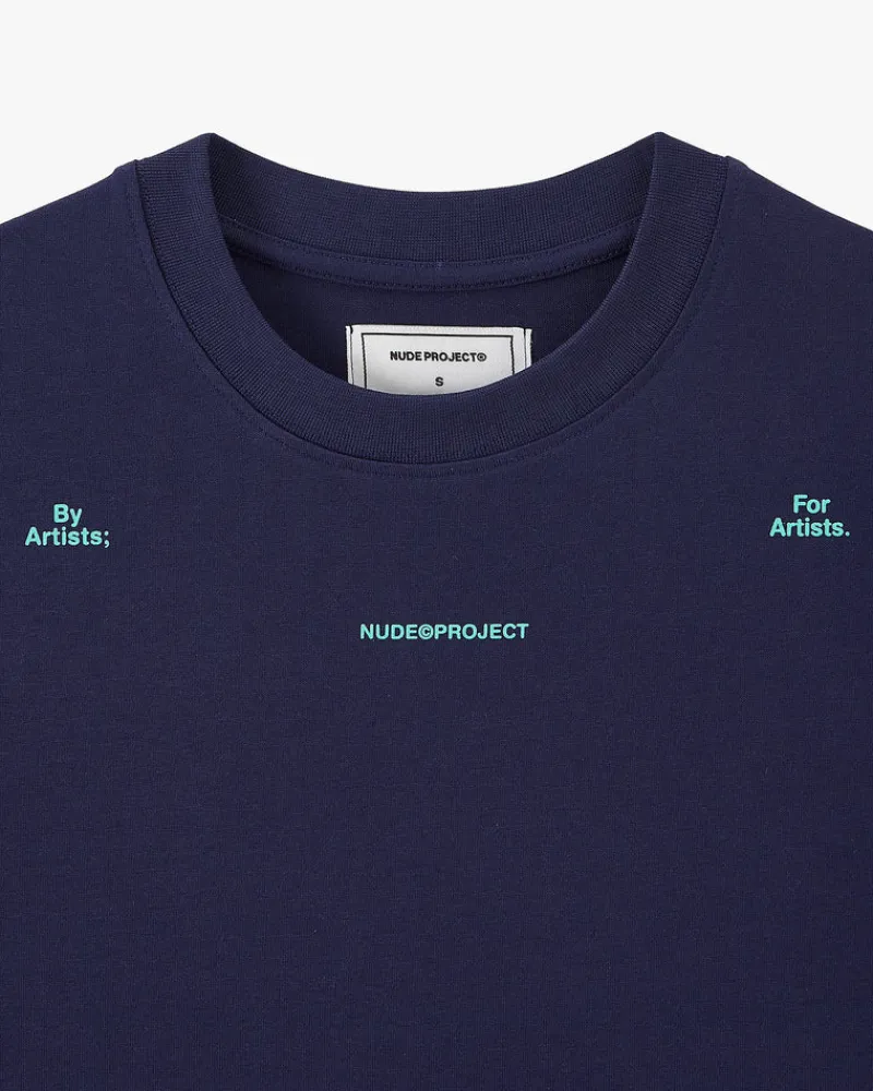 Nude Project Camiseta Fine Art Azul Marino