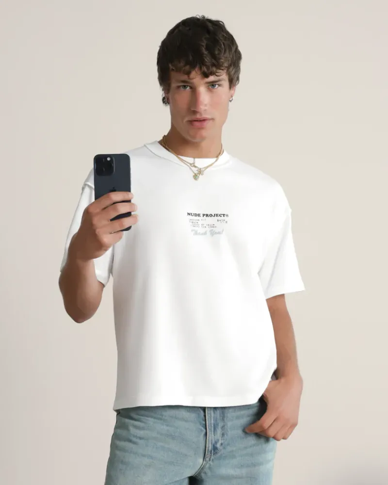 Nude Project Camiseta Fuck Normal Blanca Outlet