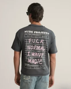 Nude Project Camiseta Fuck Normal Gris Oscuro Outlet