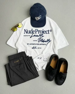 Nude Project Camiseta Global Soon Blanca New