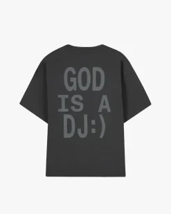 Nude Project Camiseta God is a DJ Gris Oscuro Discount