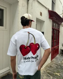 Nude Project Camiseta Juicy Cherry Blanca Hot