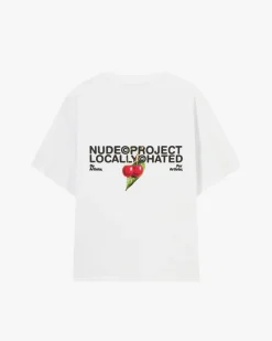 Nude Project Camiseta Locally Hated Cherry Blanca New