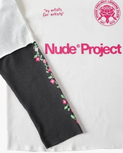 Nude Project Camiseta Manga Larga Patty Waffle Blanca Outlet