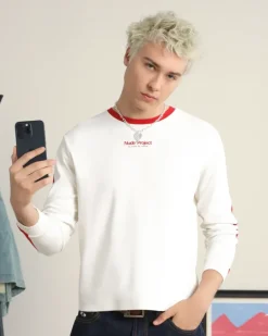 Nude Project Camiseta Manga Larga Vintage Sports Blanca Outlet