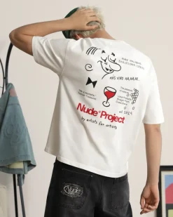 Nude Project Camiseta Más Vino Blanco Crema Sale