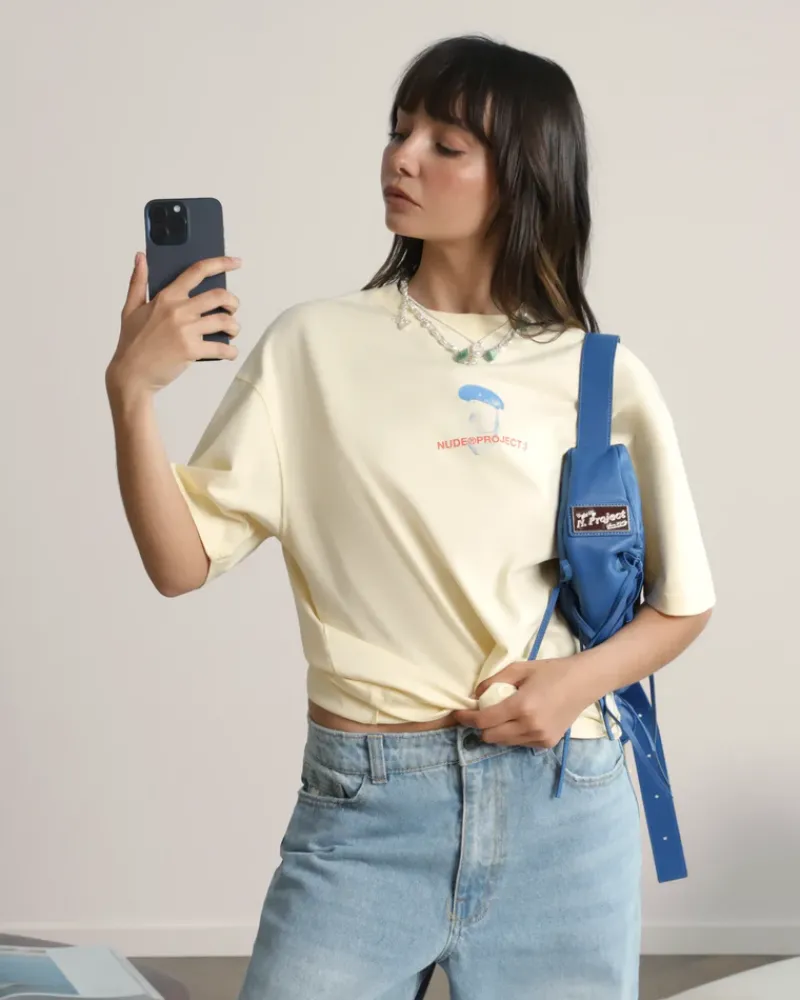 Nude Project Camiseta Mushroom Amarilla Best