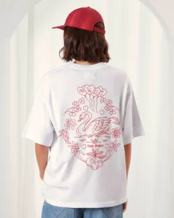 Nude Project Camiseta Swan Garden Blanca Discount
