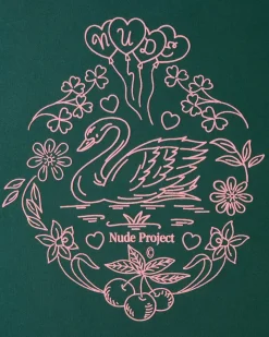 Nude Project Camiseta Swan Garden Verde Best
