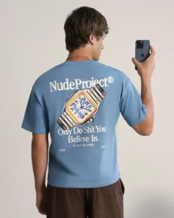 Nude Project Camiseta Time Azul Clearance
