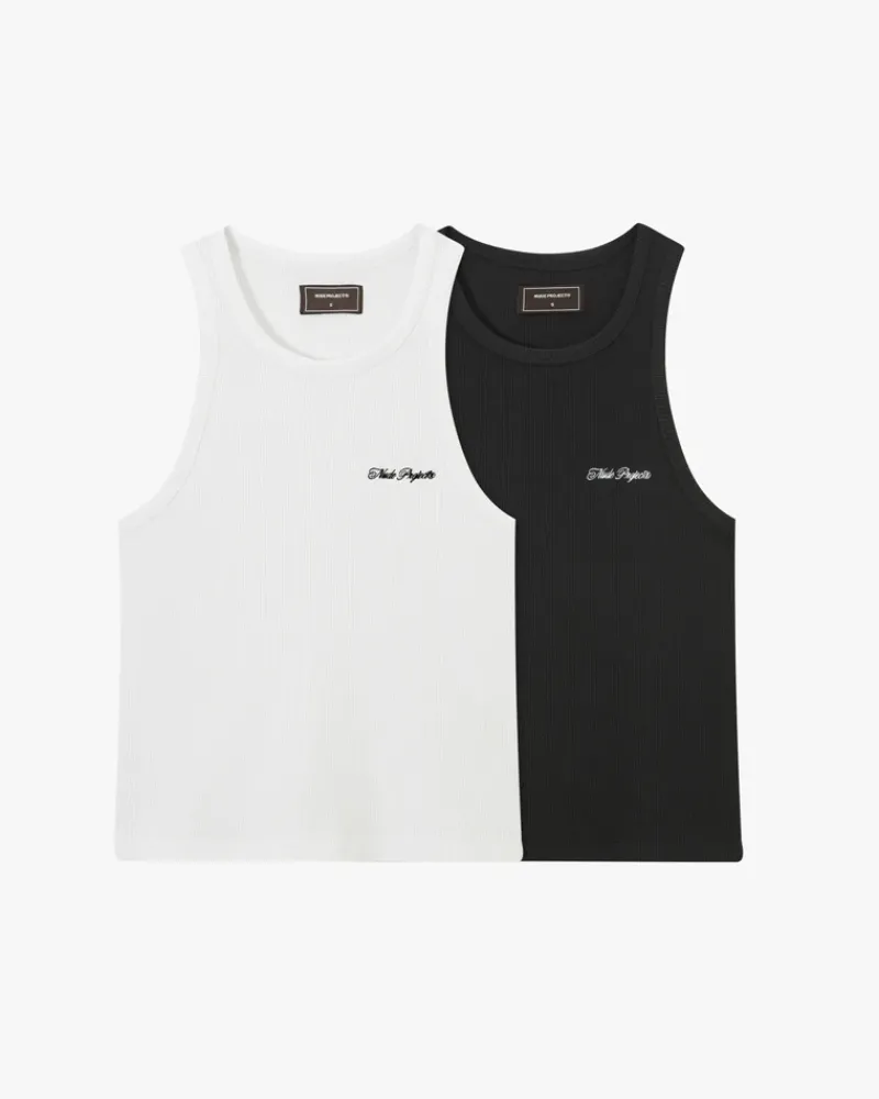Nude Project Camiseta Tirantes Ss24 Blanco/Negro Clearance