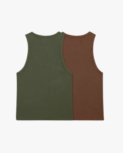 Nude Project Camiseta Tirantes Ss24 Verde/Marrón Hot