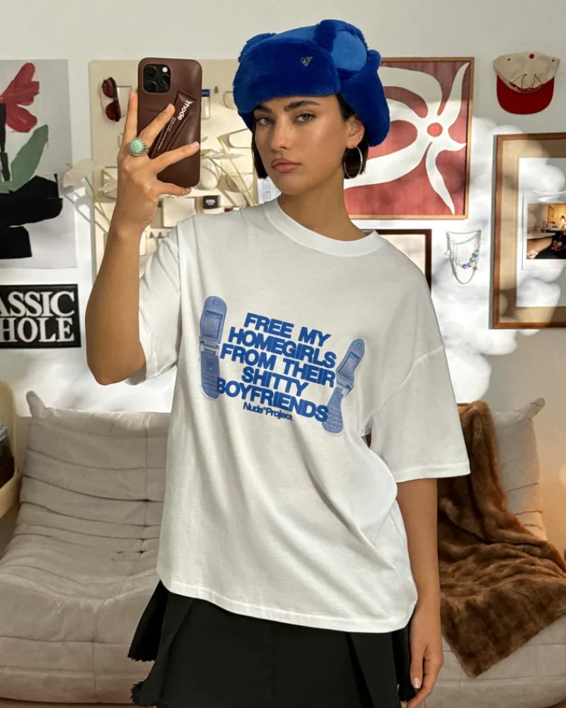 Nude Project Camiseta Type Shit Blanca Online