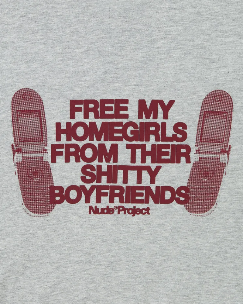 Nude Project Camiseta Type Shit Gris Best