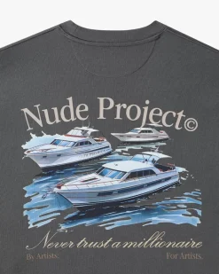 Nude Project Camiseta Yatch Club Gris Oscuro New