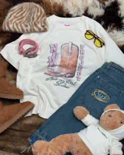 Nude Project Camiseta Yeehaw Blanco Crema Best