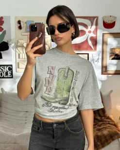 Nude Project Camiseta Yeehaw Gris Clearance