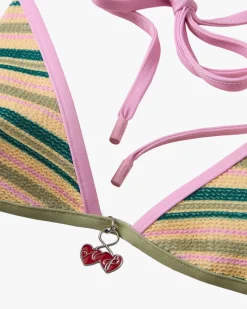 Nude Project Costa Bikini Top Stripes Hot