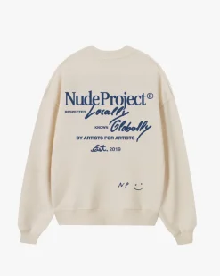 Nude Project Crewneck Global Soon Blanco Crema Best