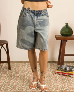 Nude Project Face Denim Shorts