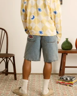 Nude Project Face Denim Shorts
