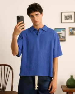 Nude Project Half Polo Blue Best