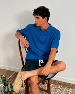 Nude Project Half Polo Blue Best