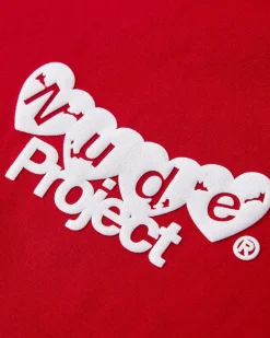 Nude Project Hearts Tee Red New