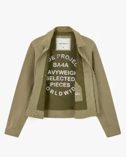 Nude Project Heavy Canvas Trucker Jacket Khaki Clearance