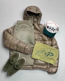 Nude Project Iconic Puffer Jacket Olive Green Outlet