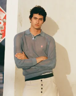Nude Project Jersey Raglan Polo Azul New