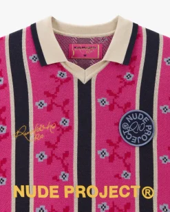Nude Project Jersey Rosel Football Polo Rosa Hot