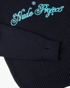 Nude Project Jersey Script Azul Marino Hot