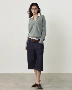 Nude Project Jersey Shady Con Cremallera Verde Sale