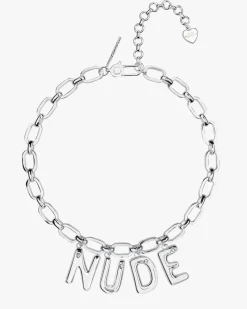 Nude Project Letter Chain Silver Discount