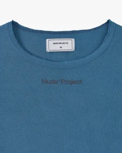 Nude Project Liquid Longsleeve Tee Windward Blue Discount