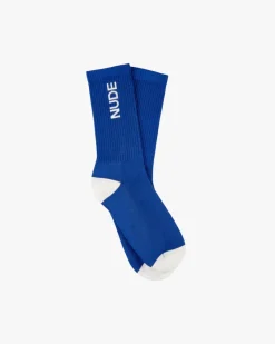 Nude Project Logo Socks Blue/Yellow 2Xpack Discount