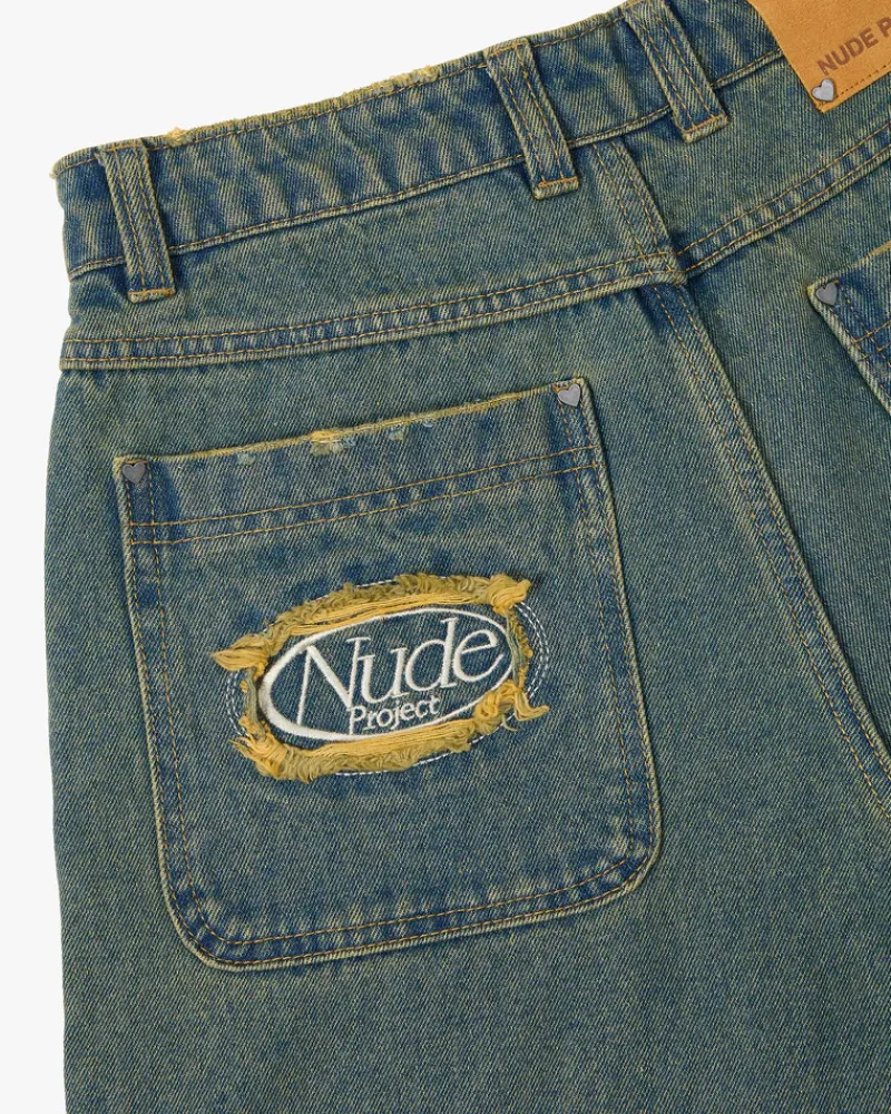 Nude Project Pantalón Corto Baggy Indigo Old Denim Hot