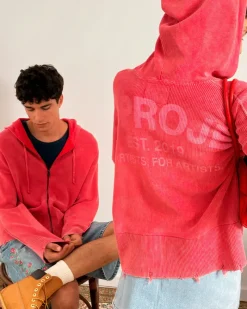 Nude Project Perfect Cropped Zip-Up Hoodie Raspberry Sale
