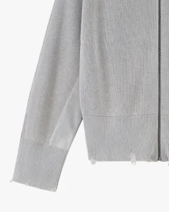 Nude Project Perfect Cropped Zip-Up Hoodie Grey Clearance