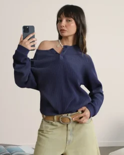 Nude Project Polo Global Soon Waffle Azul Marino Best