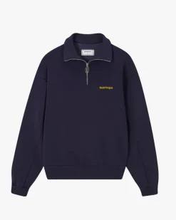 Nude Project Quarter Zip Origins Azul Marino Clearance